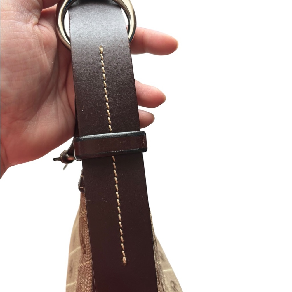 Dooney & Bourke Tan and Brown Monogram Shoulder Bag - Picture 15 of 16